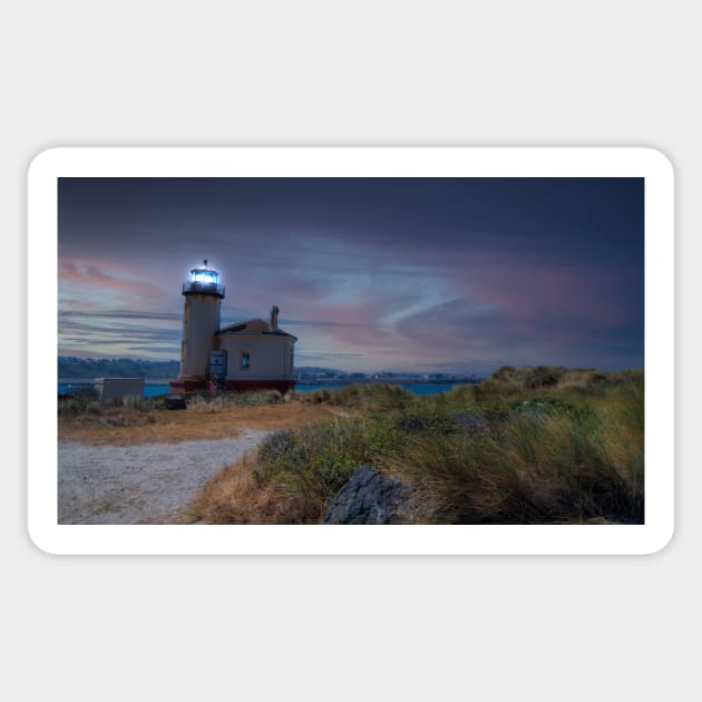 Coquille River Lighthouse Sticker by zigzagr63